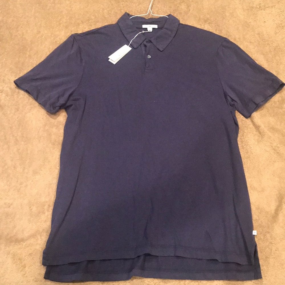NEW James Perse Slim fit Large Polo navy